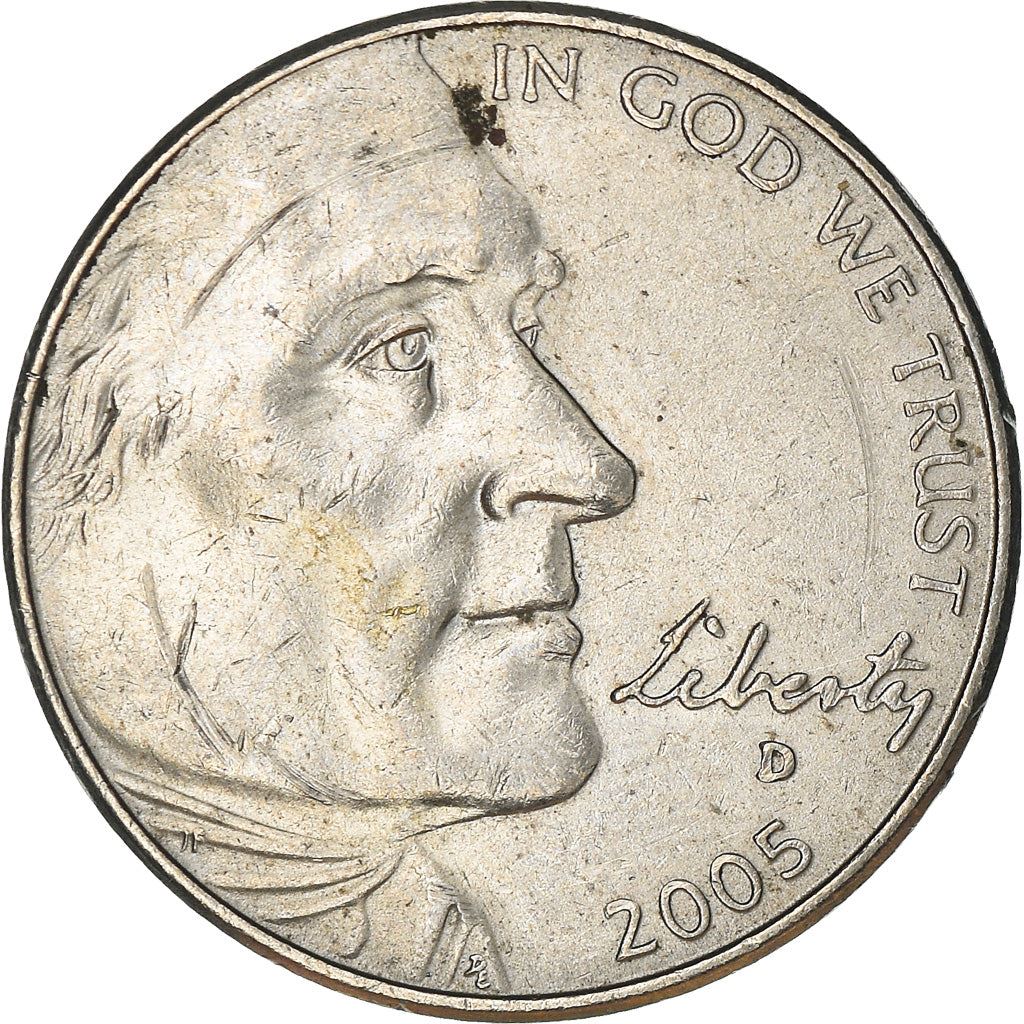 United States | 5 Cents Coin | Bison | Km:368 | 2005