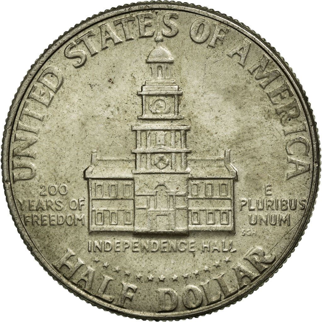 United States | ½ Dollar Coin | Independence Hall | Copper-nickel clad copper | KM:205 | 1976