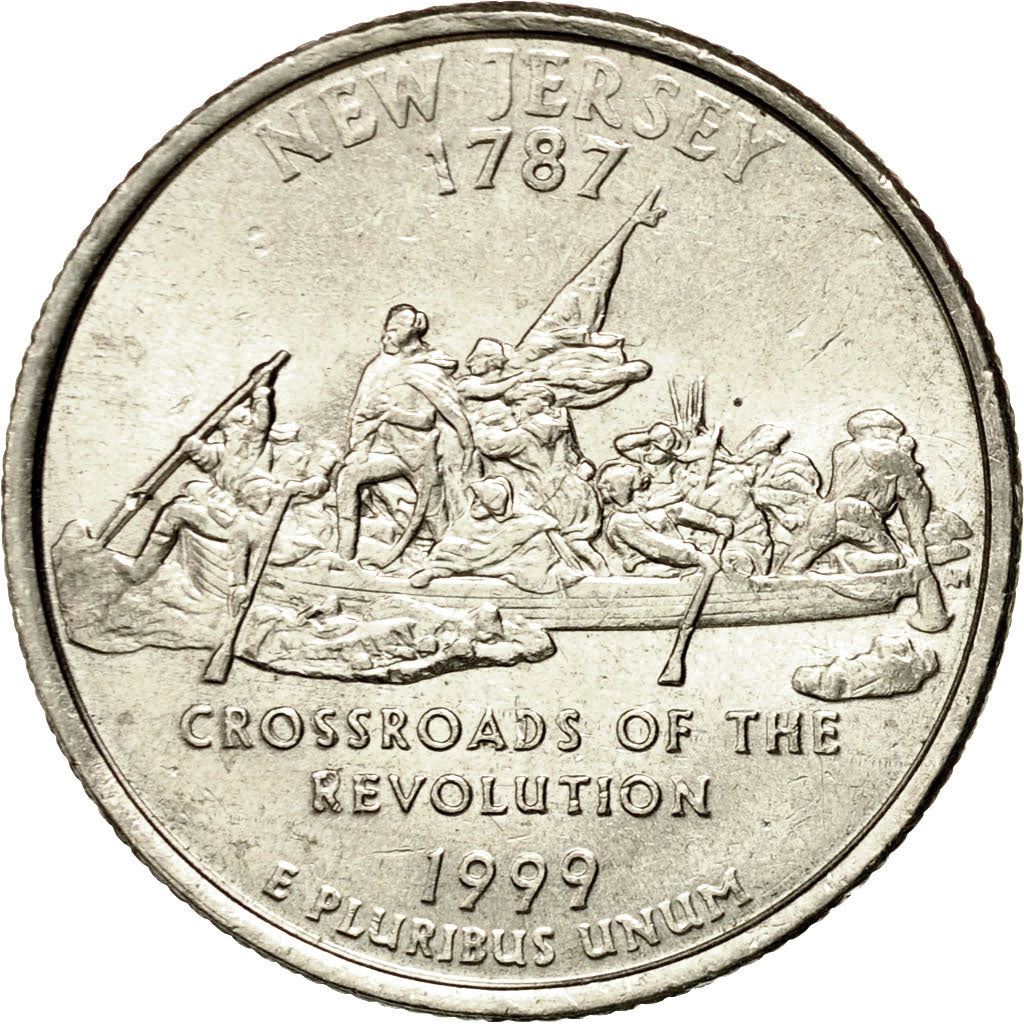 United States | 1/4 Dollar Coin | New Jersey | Km:295 | 1999