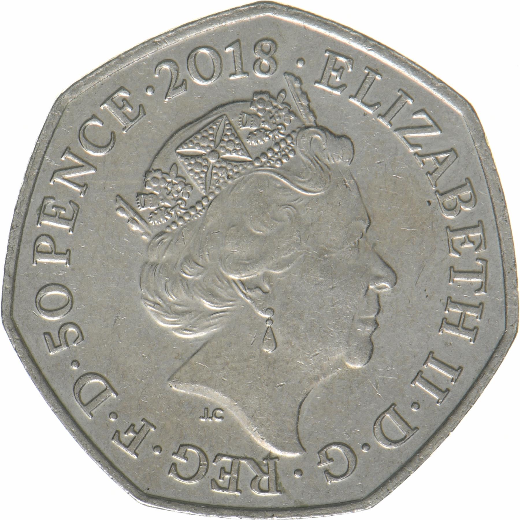 United Kingdom | 50 Pence Coin | Paddington | KM:1558 | 2018