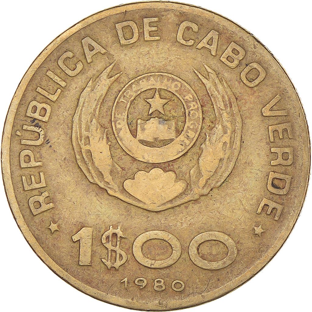 Cape Verde 1 Escudo Coin | FAO | Student | KM17 | 1977 - 1980