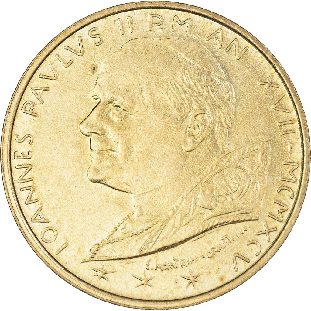 Vatican City | 200 Lire Coin | John Paul II | Km:266 | 1995