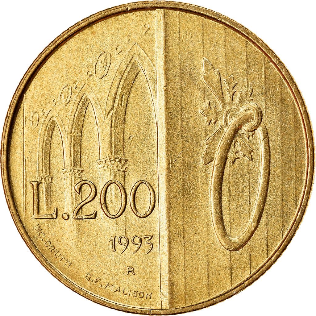 San Marino | 200 Lire Coin | Gates of San Marino | Km:300 | 1993