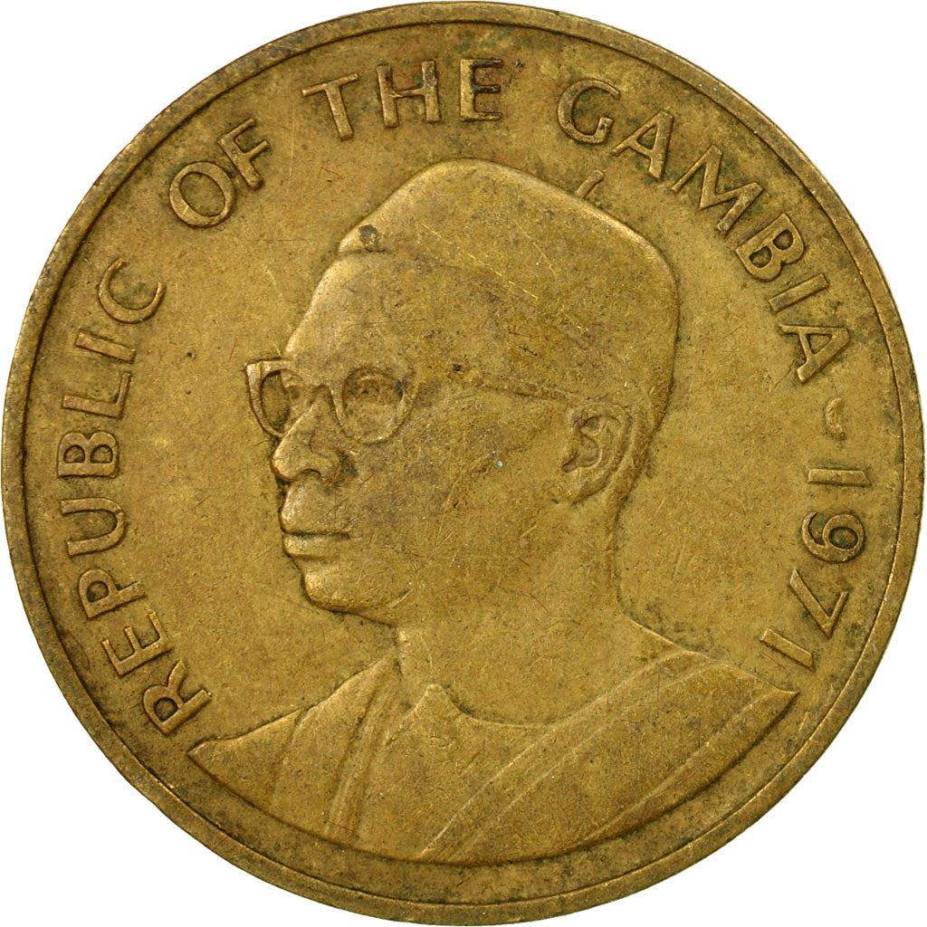 The Gambia | 10 Bututs Coin | Double-spurred francolin | Km:10 | 1971