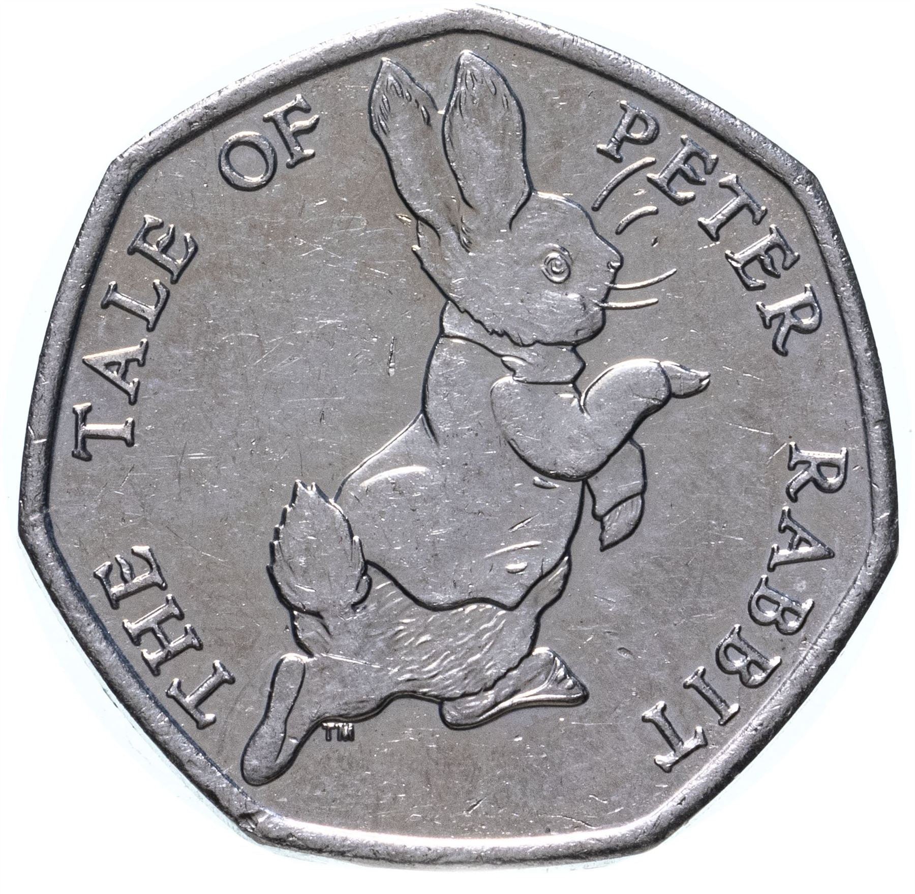 United Kingdom | 50 Pence Coin | Peter Rabbit | KM:1433 | 2017