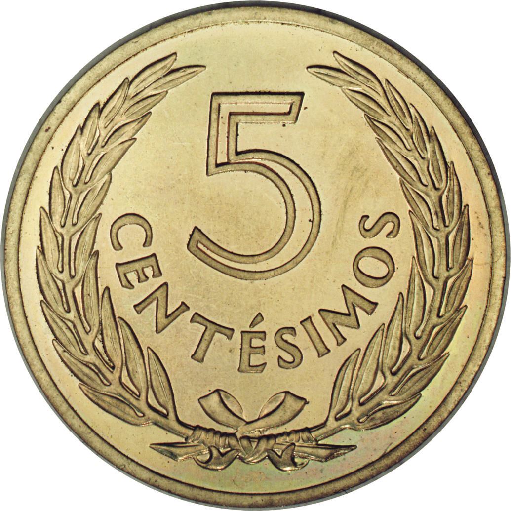 Uruguay 5 Centesimos Coin | Jose Gervasio Artigas | KM38 | 1960