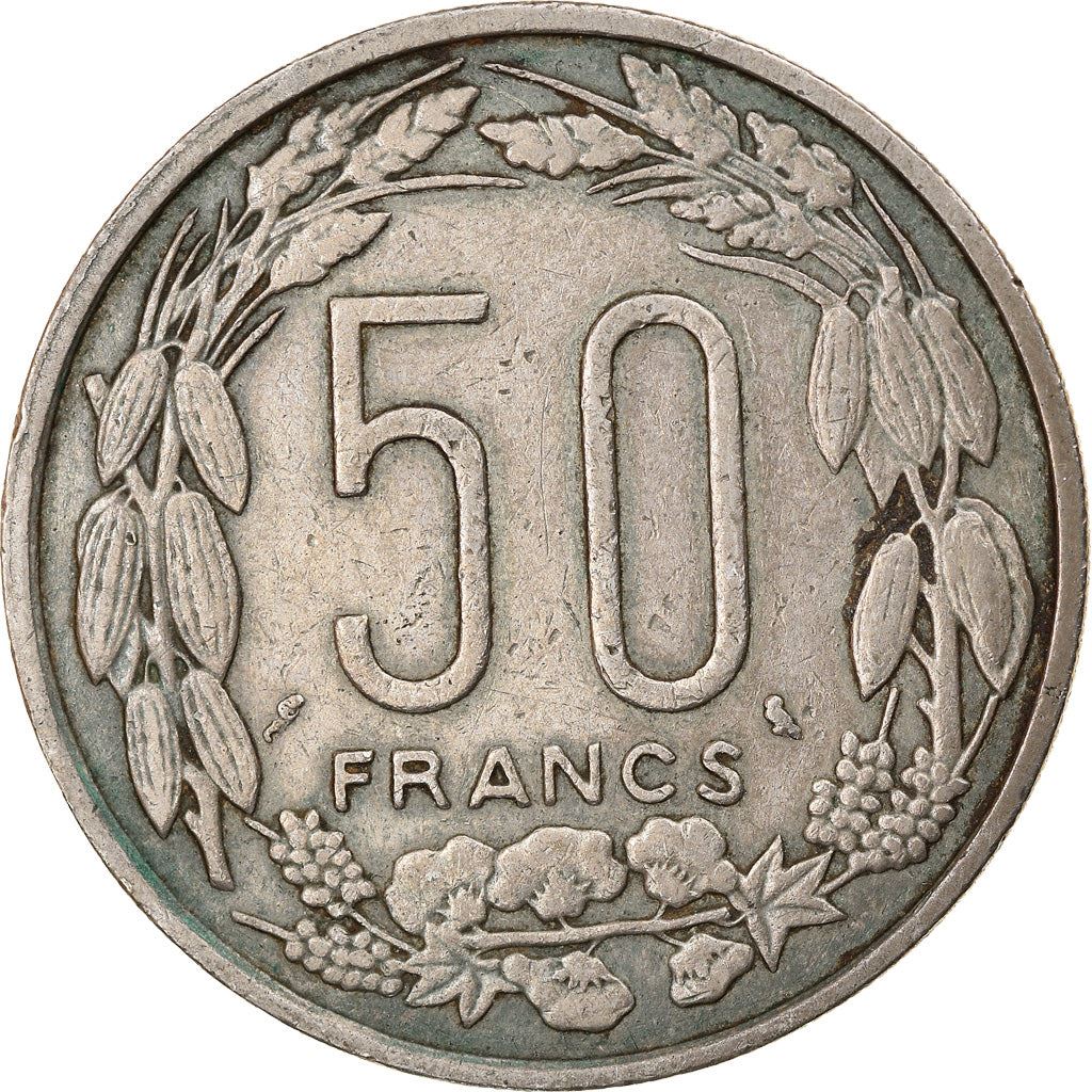 Central African States | 50 Francs Cfa Coin | Antelope | Crops | Km:3 | 1961 - 1963
