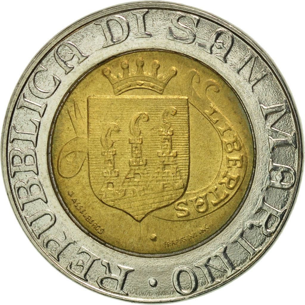 San Marino | 500 Lire Coin | Saint Marinus | Km:239 | 1989