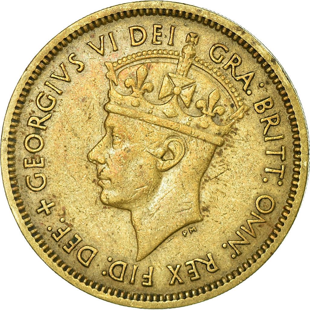 British West Africa | 1 Shilling Coin | Palm Tree | George VI | Km:28 | 1949 - 1952