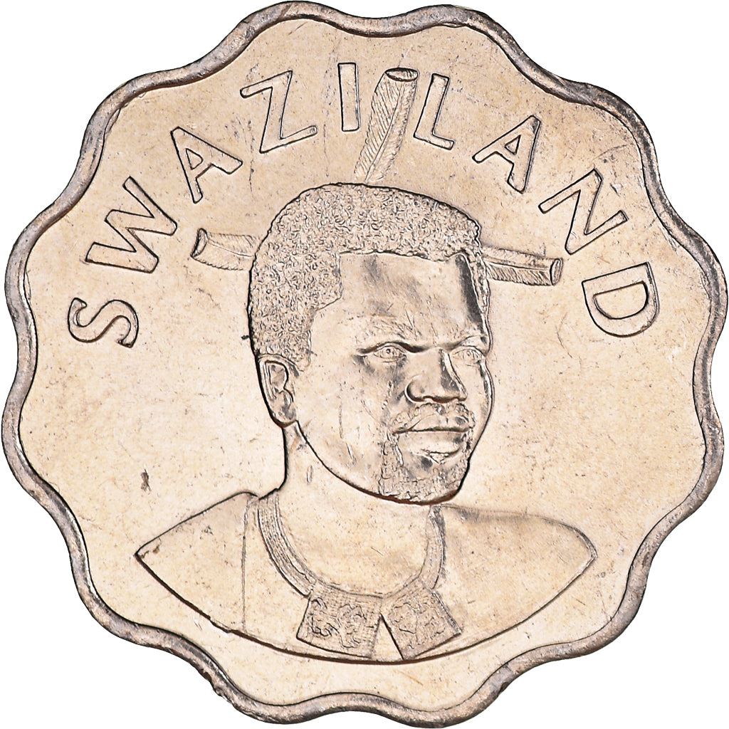 Kingdom of Swaziland | 20 Cents Coin | King Mswati III | Elephant | KM:50.1 | 1996 - 2005
