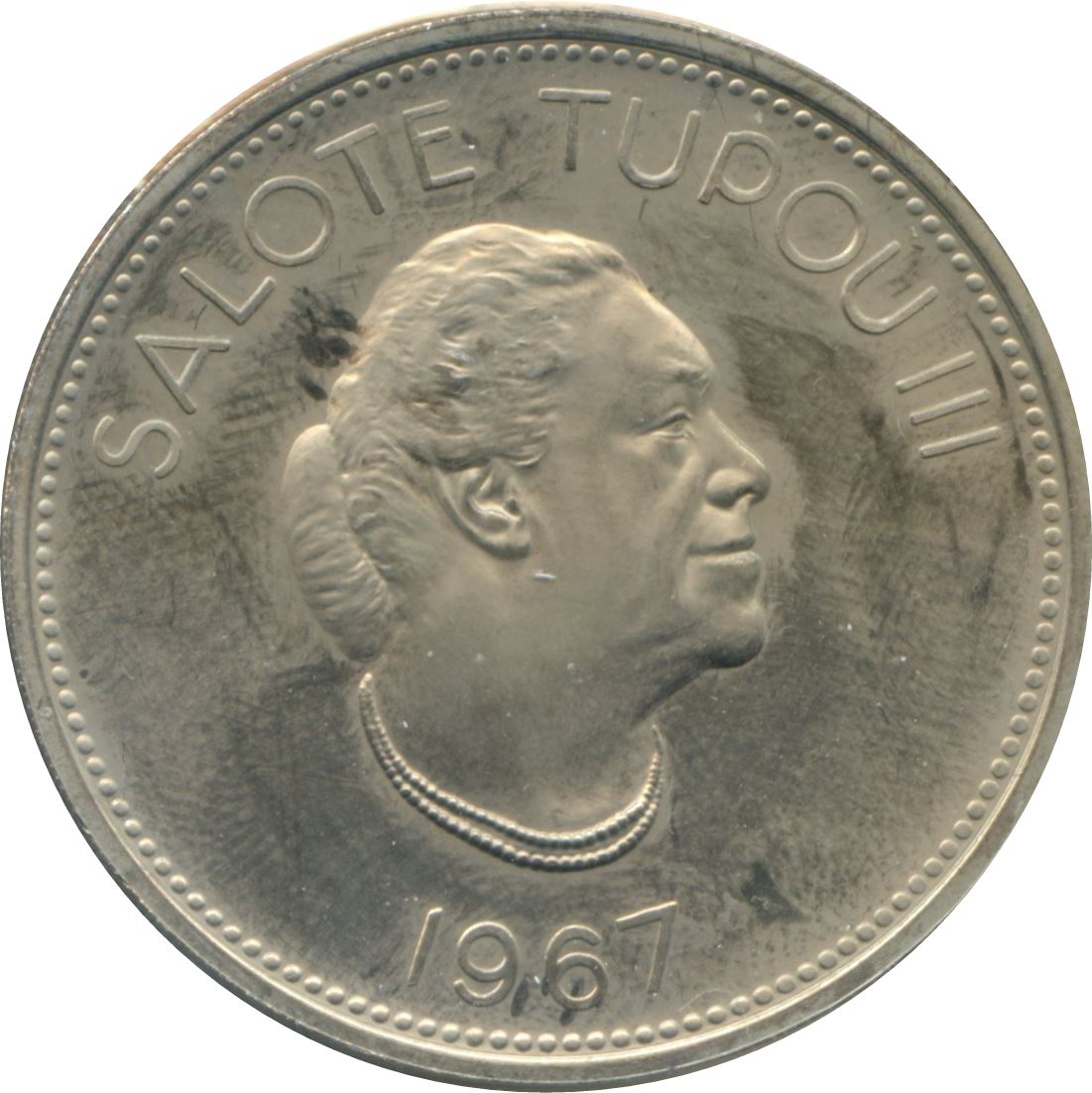 Tonga | 50 Seniti Coin | Queen Tupou III | Star | Km:9 | 1967