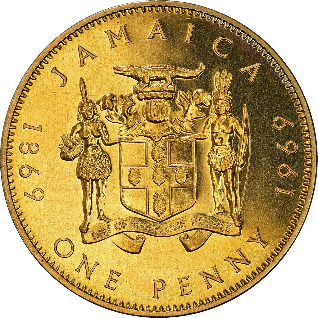 Jamaica Coin | 1 Penny Coin | Queen Elizabeth II | KM42 | 1969