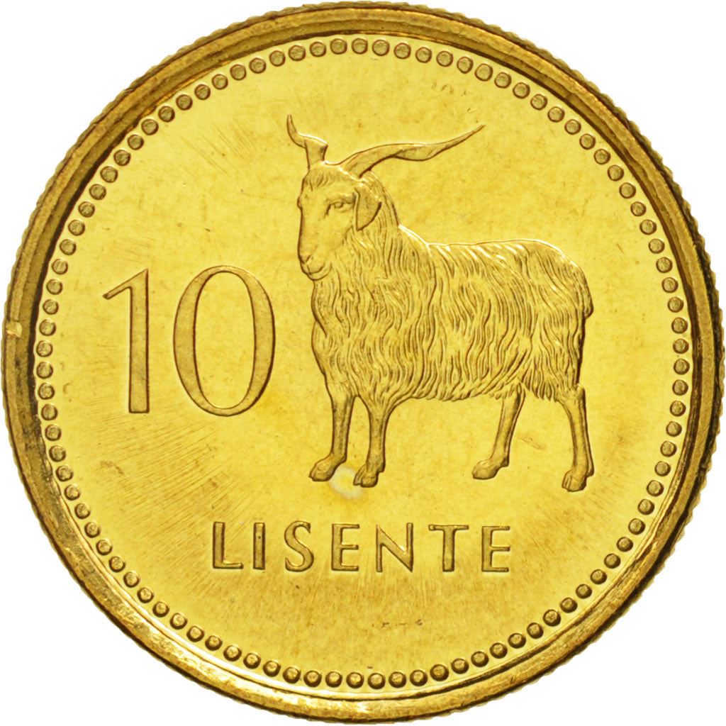 Lesotho | 10 Lisente Coin | Angora goat | Km:63 | 1998 - 2023