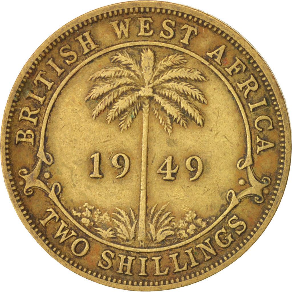 British West Africa | 2 Shillings Coin | Palm Tree | George VI | Km:29 | 1949 - 1952