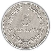 El Salvador 3 Centavos Coin | Francisco Morazan | KM128 | 1915
