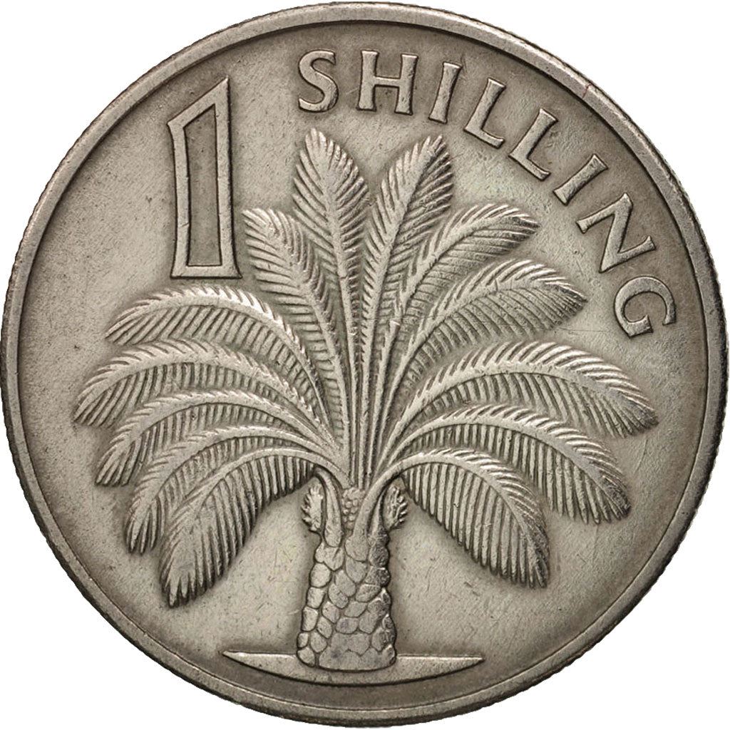 The Gambia | 1 Shilling Coin | Oil palm | Km:4 | 1966
