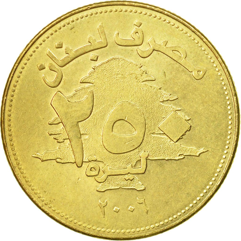 Lebanon | 250 Lirah / Livres Coin | Cedar tree | Km:36 | 2006 - 2018