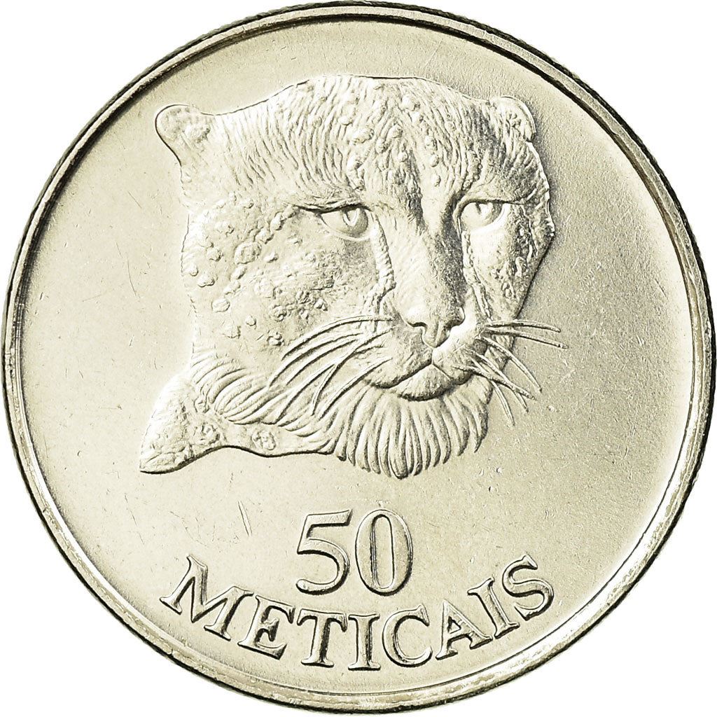 Mozambique 50 Meticais Coin | Leopard | KM119 | 1994