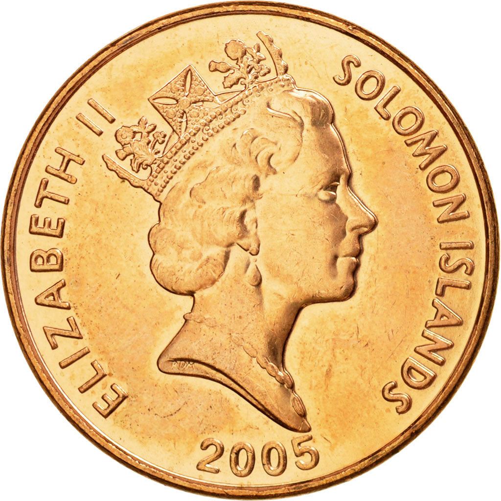 Salomonöarna | 2 Cents Mynt | Elizabeth II | Örnens Ande | Km:25 | 1987 - 2006