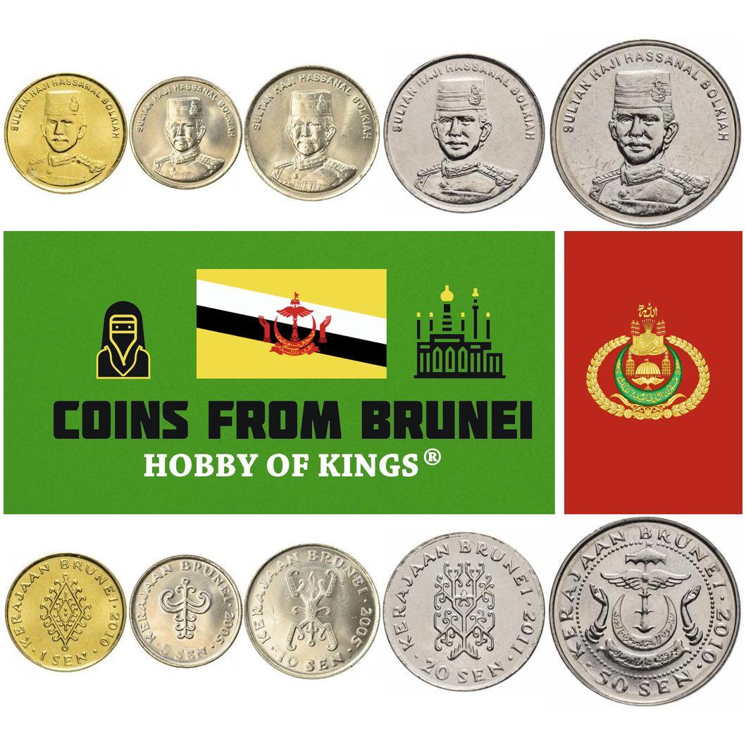 Brunei | 5 myntset | 1 5 10 20 50 Sen | 1993 - 2016