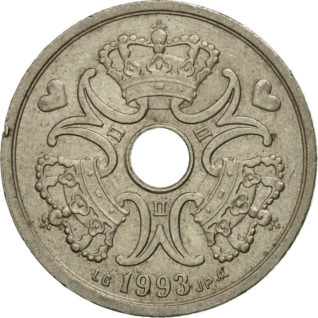 Denmark | 2 Kroner Coin | Royal monogram | Km:874 | 1992 - 2023