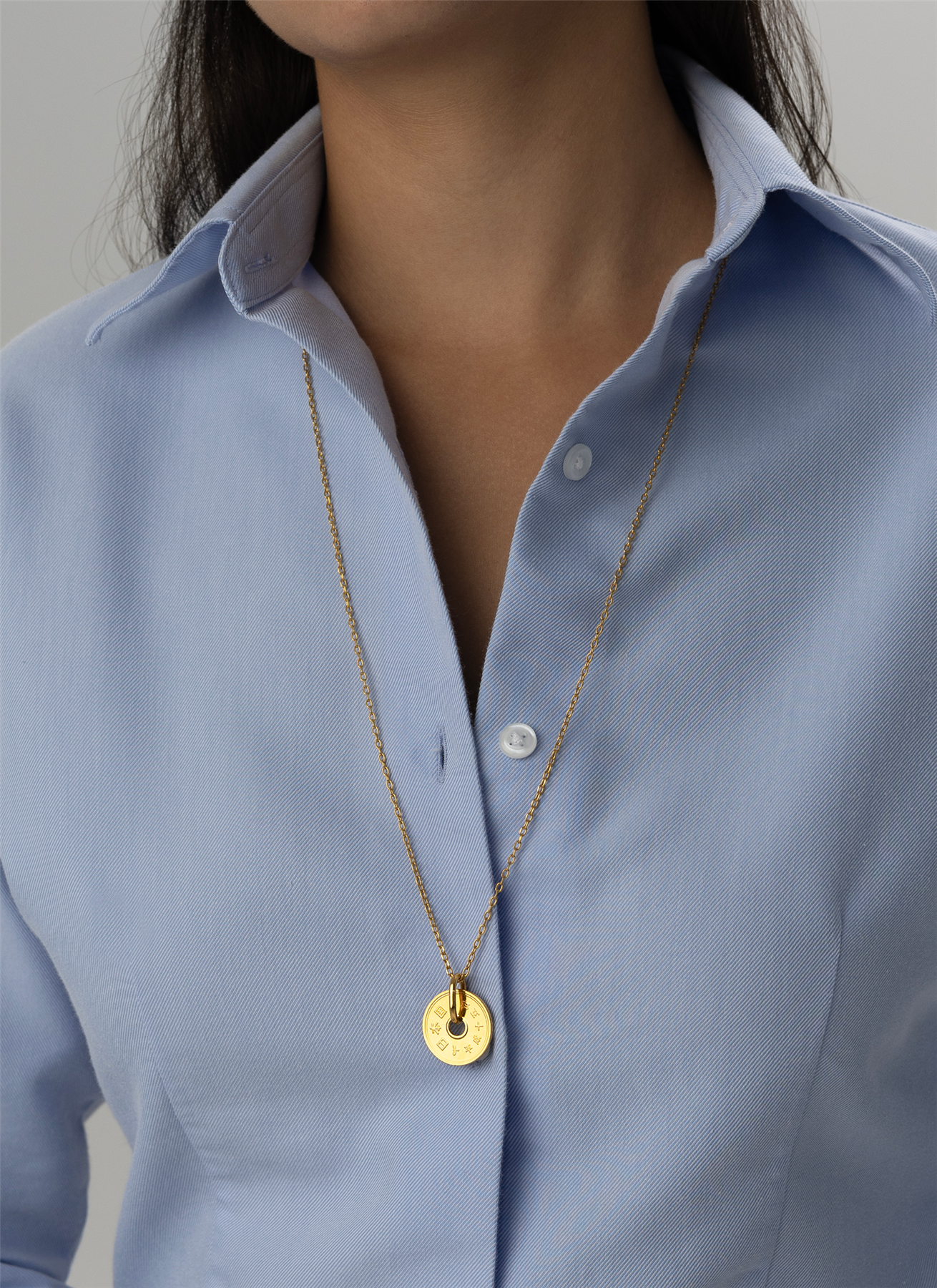 Japanese Coin Necklace | Medallion Pendant Jewelry | 18K Gold Plated 5 Yen | 1949 - 2024