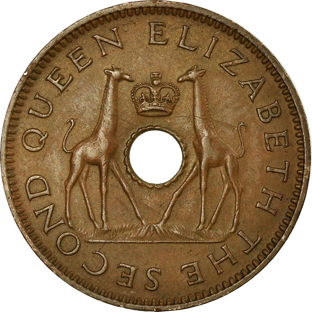 Rhodesia and Nyasaland | 1/2 Penny Coin | Giraffes | Km:1 | 1955 - 1964