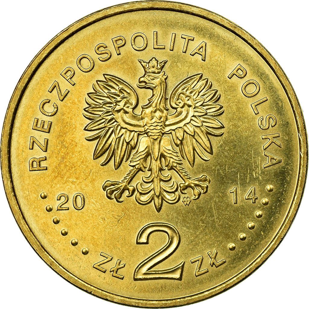 Poland | 2 Zlotys Coin | Team Sochi 2014 | Y:893 | 2014