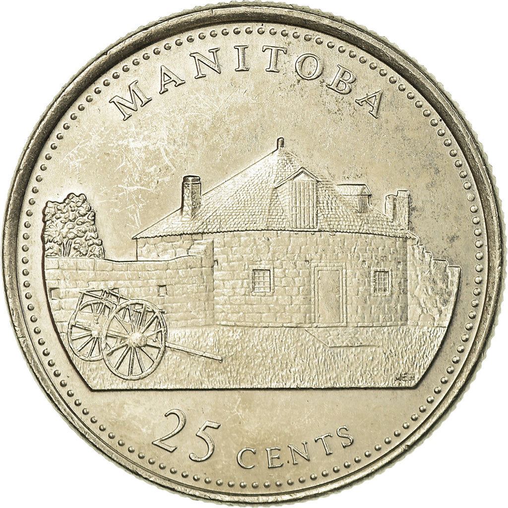 Canada | 25 Cents Coin | Nickel | Manitoba | KM:214 | 1992