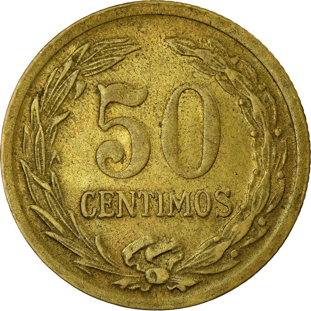 Paraguay | 50 Centimos Coin | Sello de Hacienda | KM:24 | 1944 - 1951