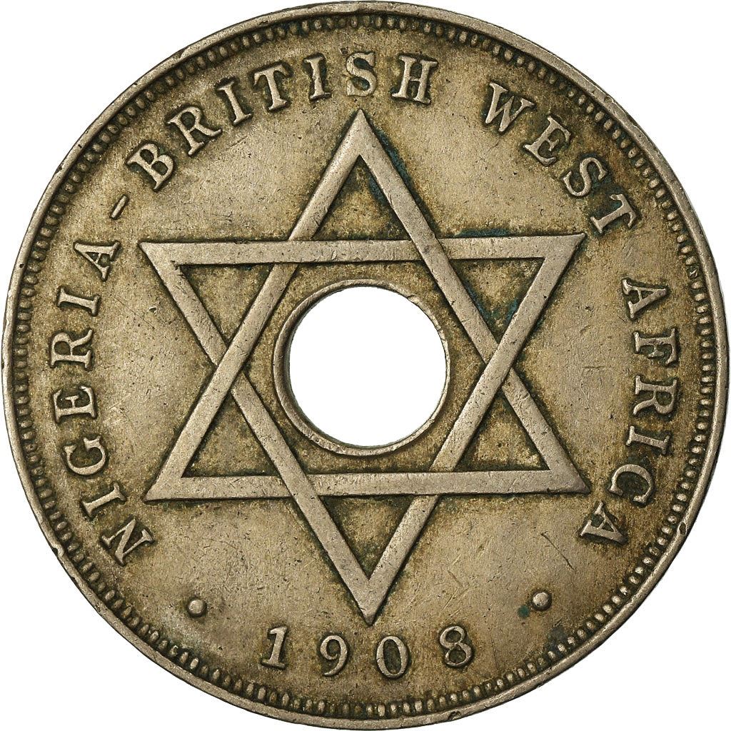 British West Africa | 1 Penny Coin | Crown | Hexagram | Km:2 | 1907 - 1910