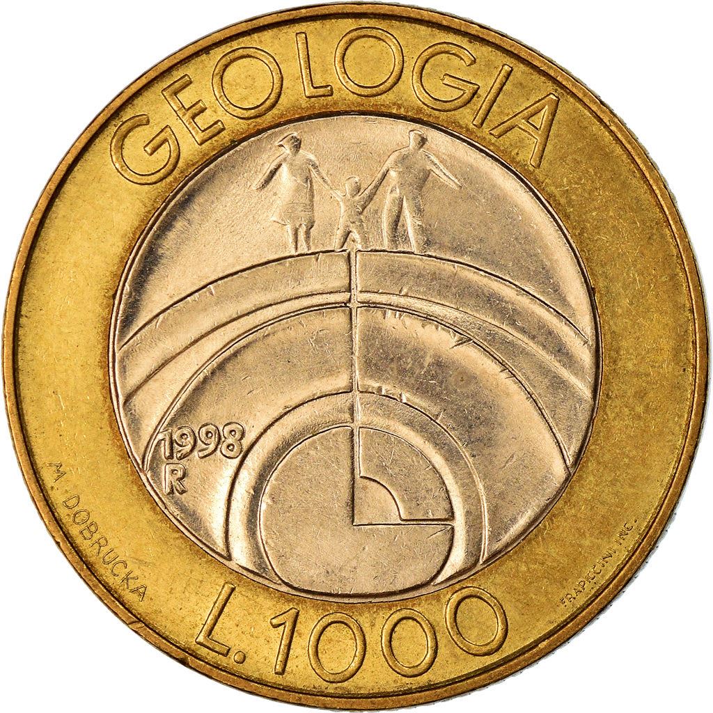 San Marino | 1000 Lire Coin | Geology | Km:384 | 1998