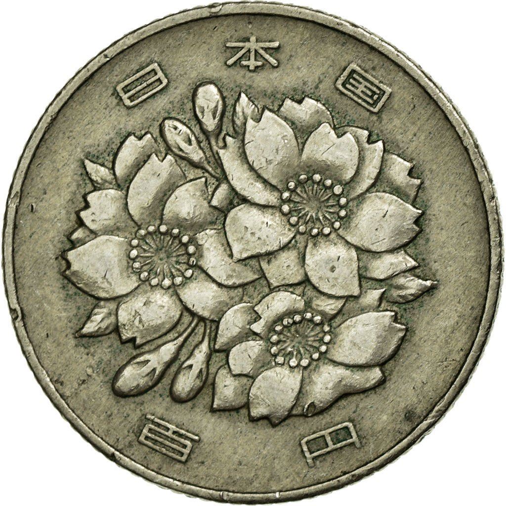 Japan | 100 Yen Coin | Cherry Blossoms | Y:82, Jnda:02-4, Schön:59 | 1967 - 1988