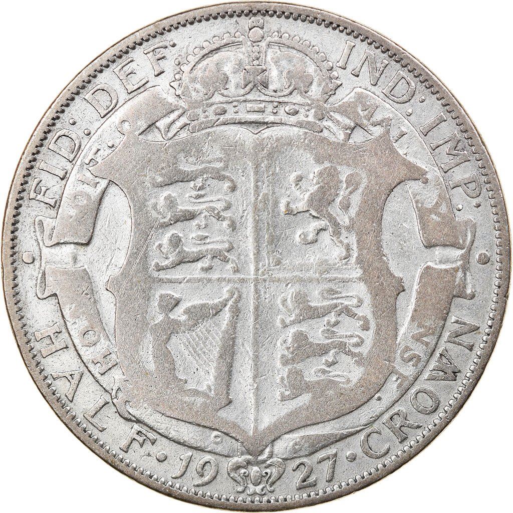 United Kingdom | 1/2 Crown Coin | George V | KM:835 | 1927 - 1936