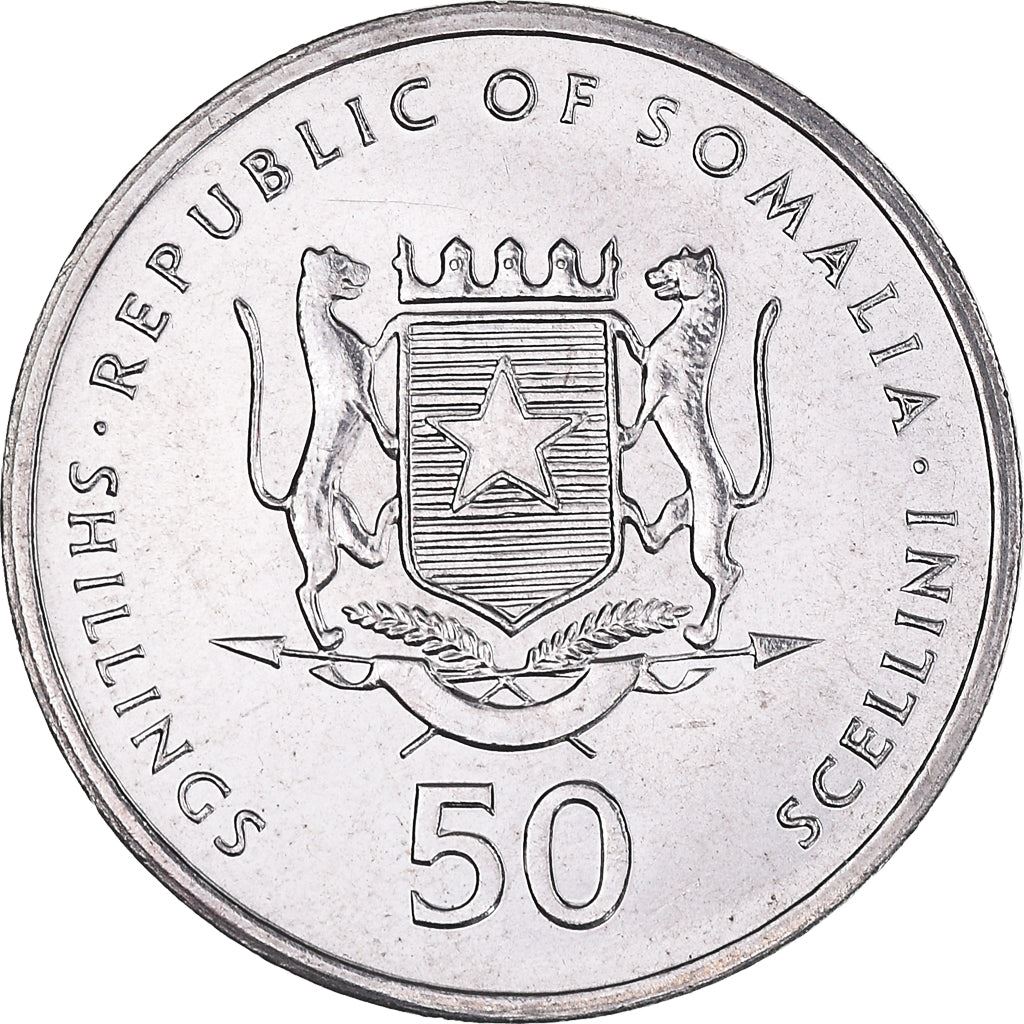 Somalia | 50 Shillings Coin | Mandrill Monkey | Km:111 | 2002