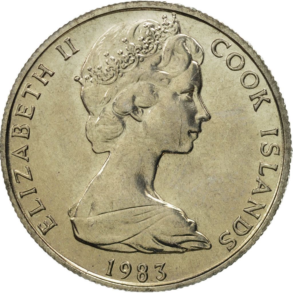 Cook Islands | 5 Cents Coin | Elizabeth II | Hibiscus | KM:3 | 1972 - 1983