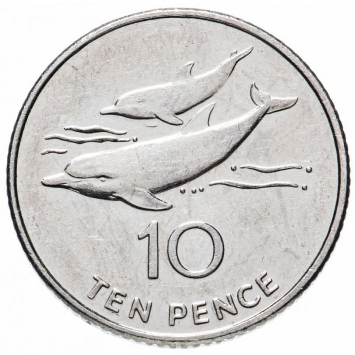 Sant'Elena e Ascensione | Moneta da 10 Pence | Elisabetta II | Delfino | KM:23a | 2015 - 2022