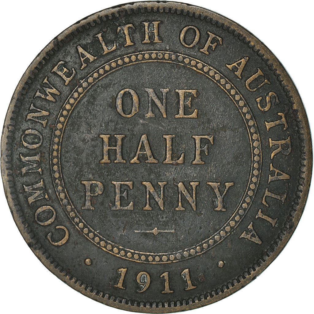Australia | 1/2 Penny Coin | George V | Km:22 | 1911 - 1936