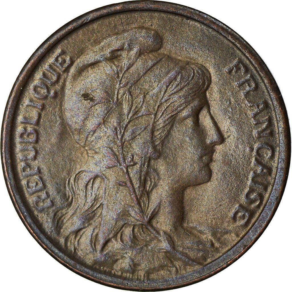 French 1 Centime Coin | Third Republic | KM840 | France | 1898 - 1920