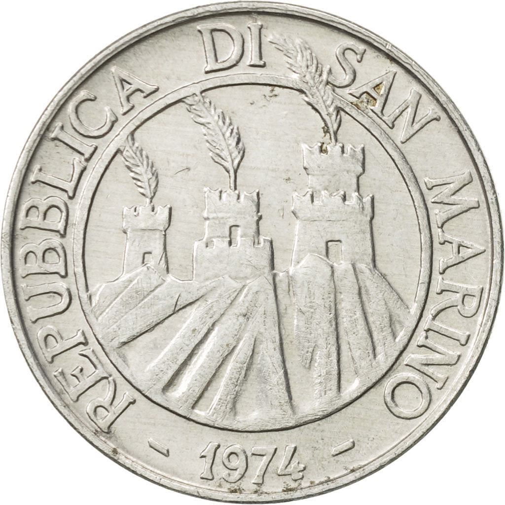 San Marino | 10 Lire Coin | FAO | Km:33 | 1974
