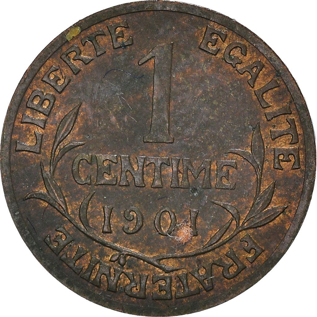 French 1 Centime Coin | Third Republic | KM840 | France | 1898 - 1920
