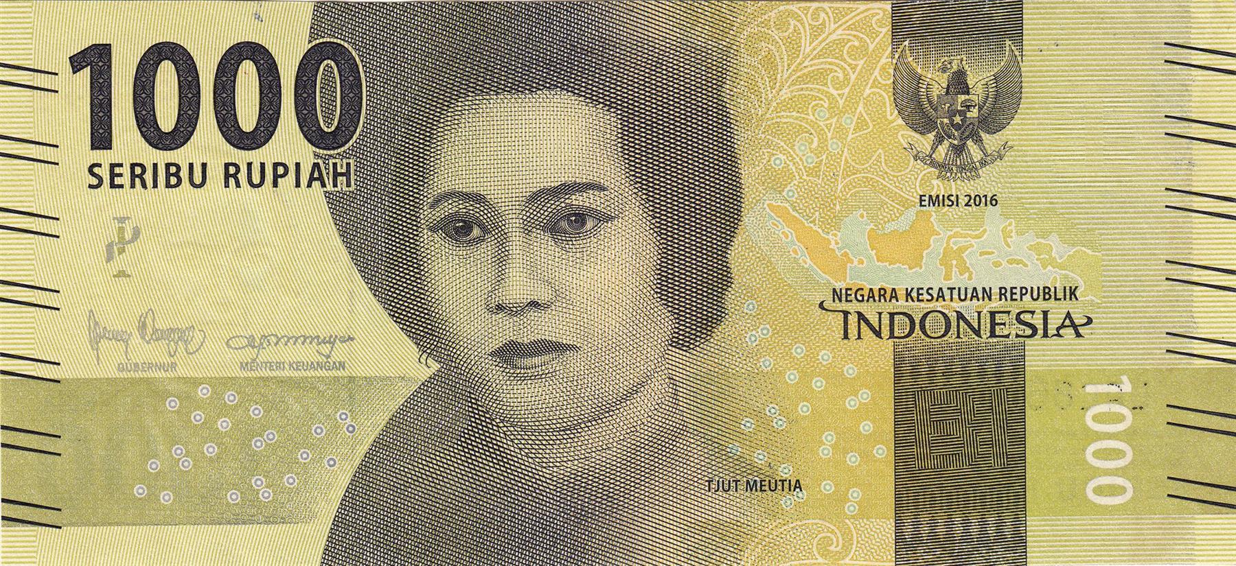 Indonesia | 1000 Rupiah Banknote | 2016 - 2021 | Tjut Meutia | Tifa Dance | Banda Neira