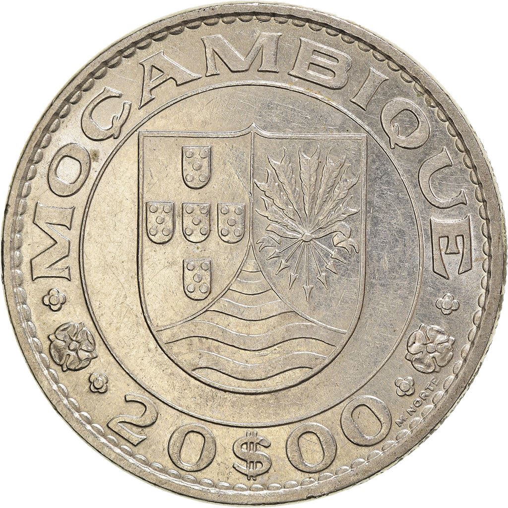 Mozambique | 20 Escudos Coin | Bundle of Arrows | Km:87 | 1971 - 1972