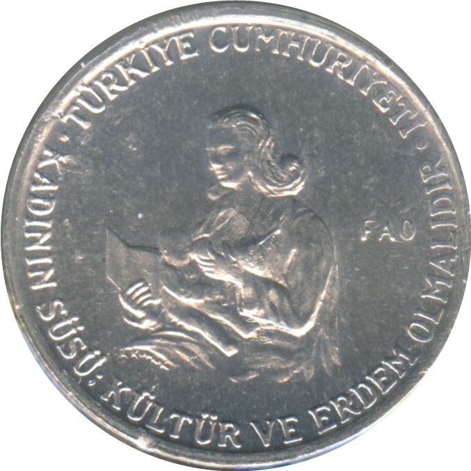 Tyrkiet | Tyrkisk 10 Kurus Mønt | FAO | Mor Ammer | KM908 | 1976