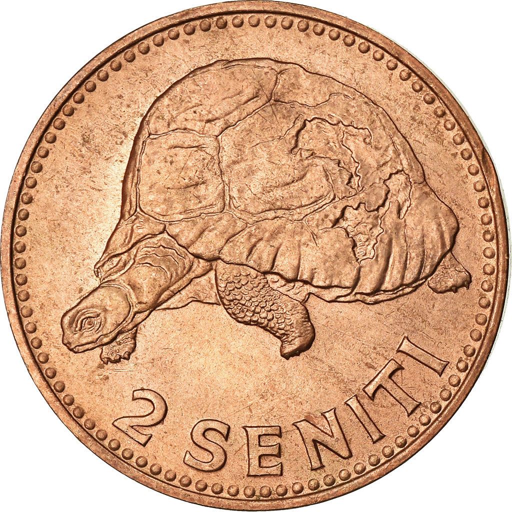 Tonga | 2 Seniti Münze | König Tupou IV | Schildkröte | KM:28 | 1968 - 1974