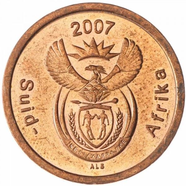 South Africa 5 Cents Afrikaans Legend - Suid-Afrika Coin KM340 2007