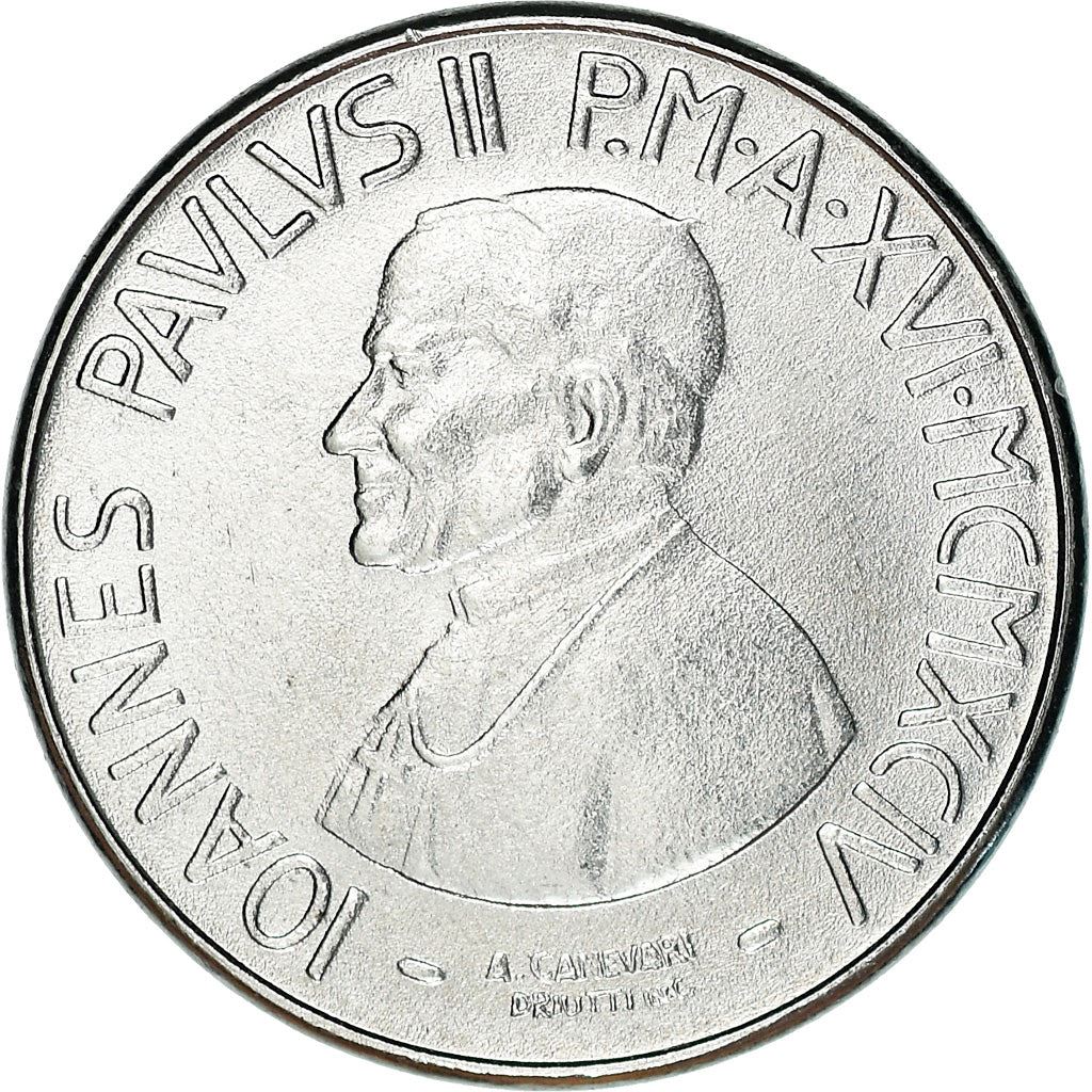 Vatican City | 50 Lire Coin | John Paul II | Km:254 | 1994