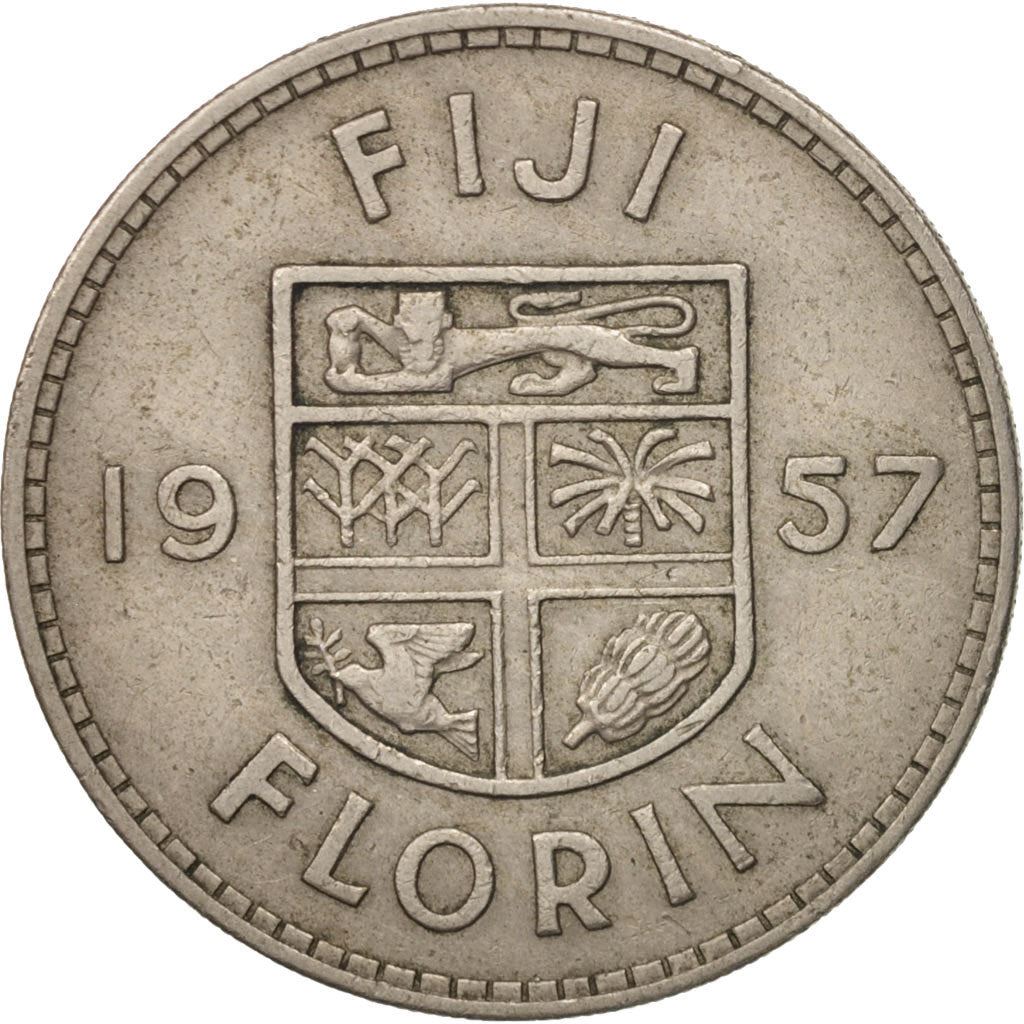 Fiji | 1 Florin Coin | Shield of arms | Km:24 | 1957 - 1965