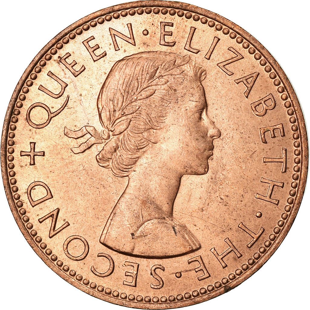 New Zealand | 1/2 Penny Coin | Elizabeth II | Hei-Tiki | Maori Pendant | Km:23.1 | 1953 - 1965