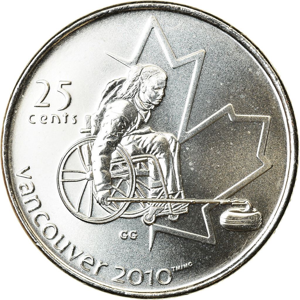 Canada | 25 Cents Coin | Nickel plated steel | Wheelchair Curling | KM:684 | 2007